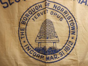 Norristown banner, showing bee skep symbol